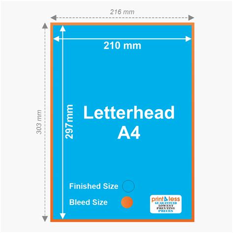 Letterhead Size Dimensions, Inches, Mm, Cms, Pixels, 54% OFF