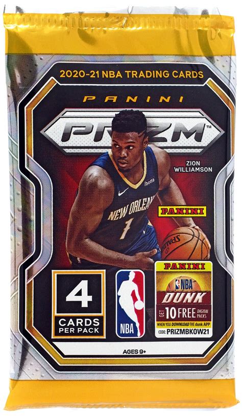 NBA Panini 2020-21 Prizm Basketball Trading Card BLASTER Pack 4 Cards ...