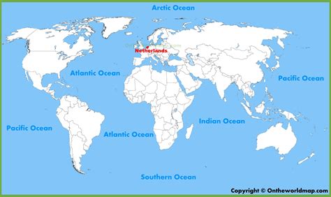 Netherlands location on the World Map - Ontheworldmap.com