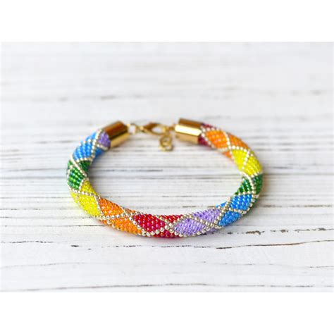 Bead crochet DIY kit rainbow bracelet, colorful bracelet mak - Inspire ...