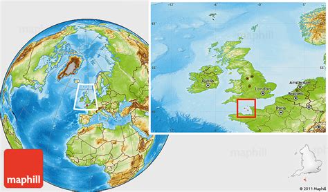 Physical Location Map of Channel Islands, within the entire country