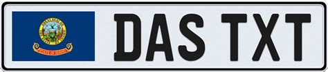 Idaho European License Plate – CustomEuroPlates.com