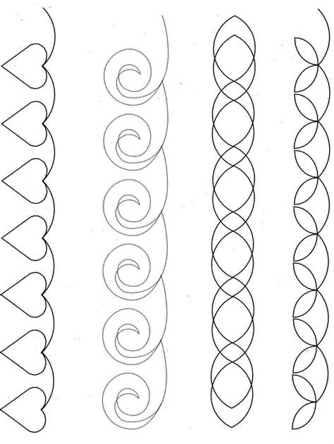 Printable Continuous Line Quilting Patterns | Easy Free Motion - Free Printable Pantograph ...