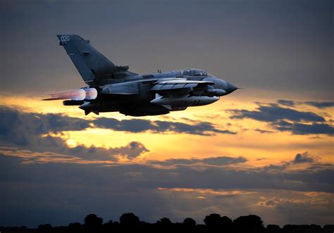 RAF Tornado GR4 launching from RAF Marham loaded with Storm Shadow ...