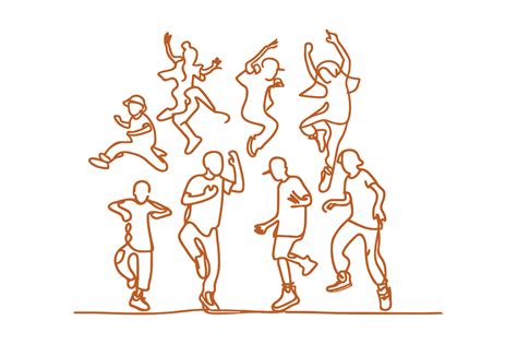 children dancing street dance, silhouette, 47182378 Vector Art at Vecteezy