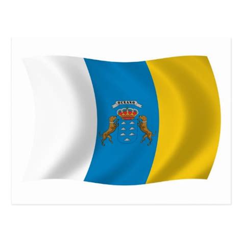 Canary Islands Flag Postcard | Zazzle