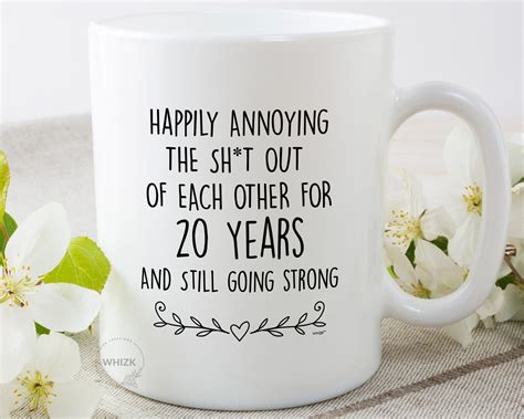 20th Anniversary Mug 20th Anniversary Gifts for Husband - Etsy