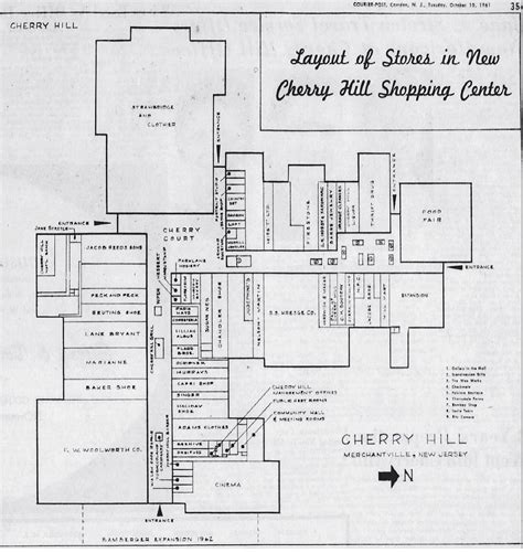 Cherry Hill Mall Map 1961 | Map from the opening of Cherry H… | Flickr