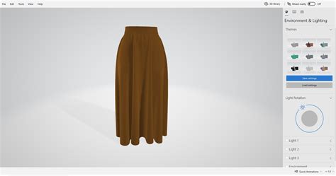 3D Fashionable Long Skirt Design - TurboSquid 1927610