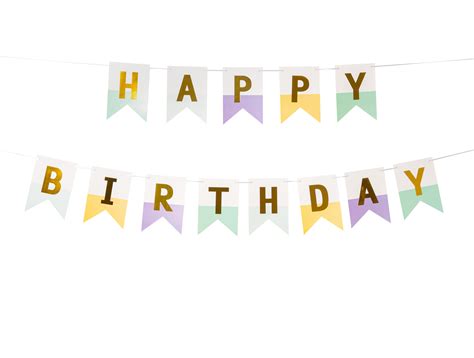 Paper Happy Birthday flags cutout, Png file 20575255 PNG