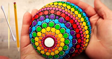 DIY Mandala Rock Painting | DIY Painting Crafts - DIY Ways