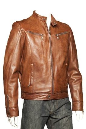 Steve McQueen Tan Men's Leather Jacket - Second Skin Leather and ...