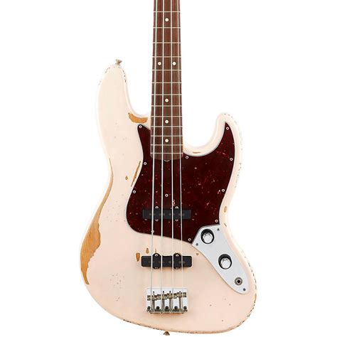 Fender Flea Signature Roadworn Jazz Bass Shell Pink | Musician's Friend