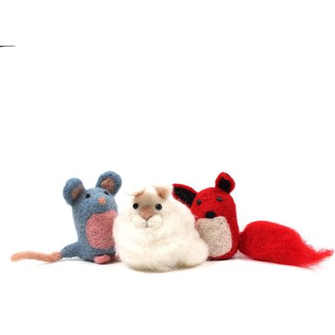 Animal Felting Kit 3 Pack in 2021 | Felted mouse, Needle felting kits, Hobbies and crafts