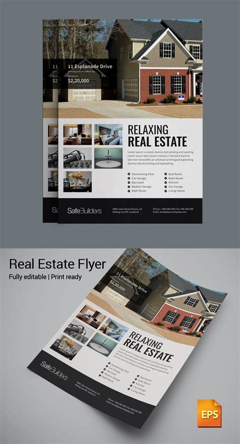 Freepiker | real estate flyer design