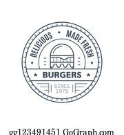 900+ Royalty Free Burger Street Food Logo Vector Illustration Vectors - GoGraph