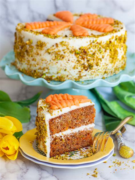 Pistachio Carrot Cake with Cream Cheese Frosting (video) - Tatyanas ...