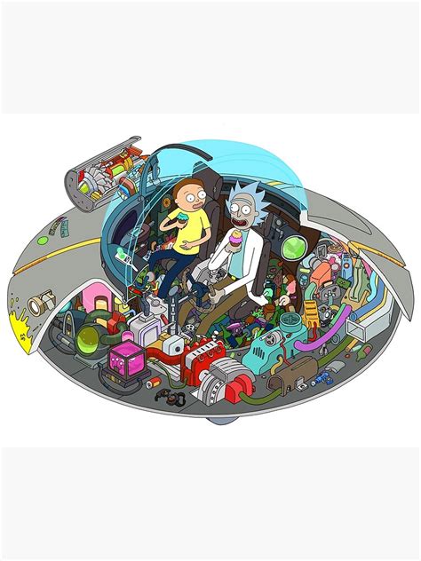 "Rick and Morty spaceship" Poster by androoclopford | Redbubble