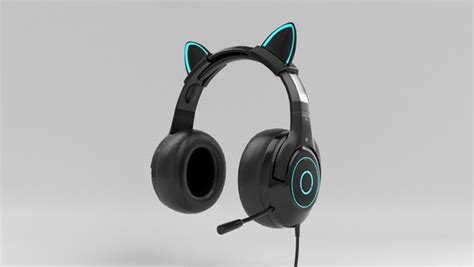 Cat Ears Gaming Headphones 3D model - TurboSquid 1758549