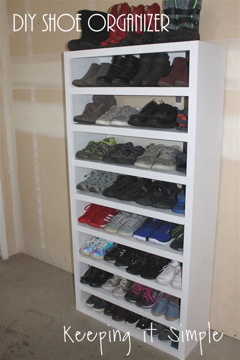 Shoe Storage Solutions- DIY Shoe Shelf Organizer - Keeping it Simple