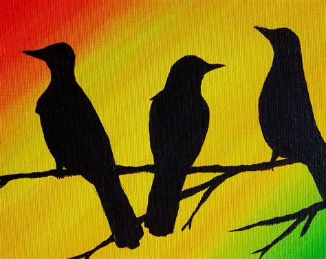 Three Little Birds Bob Marley Original Painting Song Art