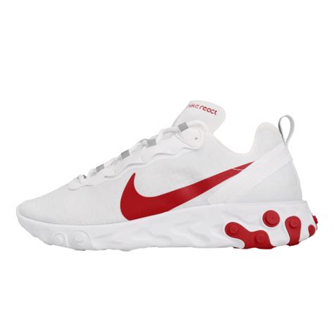 BUY Nike React Element 55 SE White University Red | Kixify Marketplace