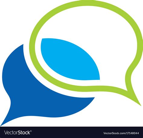 Talk bubble chat logo Royalty Free Vector Image