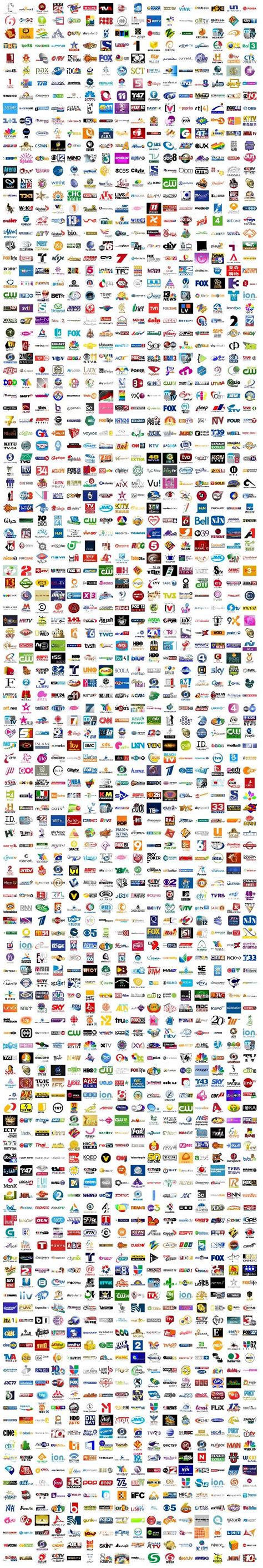 What 9,000 TV Channel Logos Looks Like | Channel logo, Tv channel logo, Tv channel