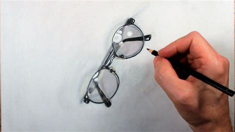 Simple eyeglasses drawing with colored pencils. | Drawing sunglasses ...