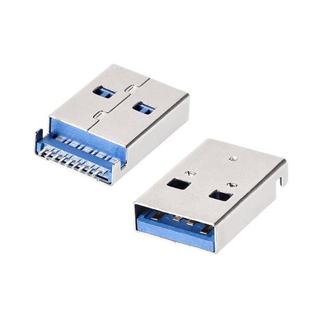 20PCS USB 3.0 Type A Male Socket Connector Jack Port, 9-Pin 180 Degree ...