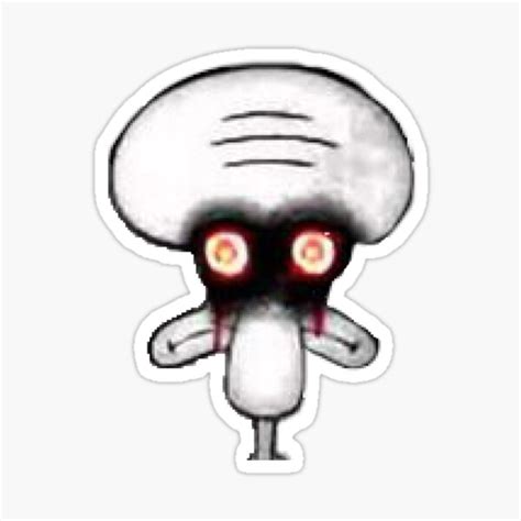 "Red mist squidward" Sticker for Sale by angiegeralis | Redbubble