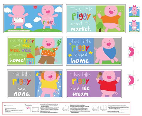 This Little Piggy Book Panel - 701257