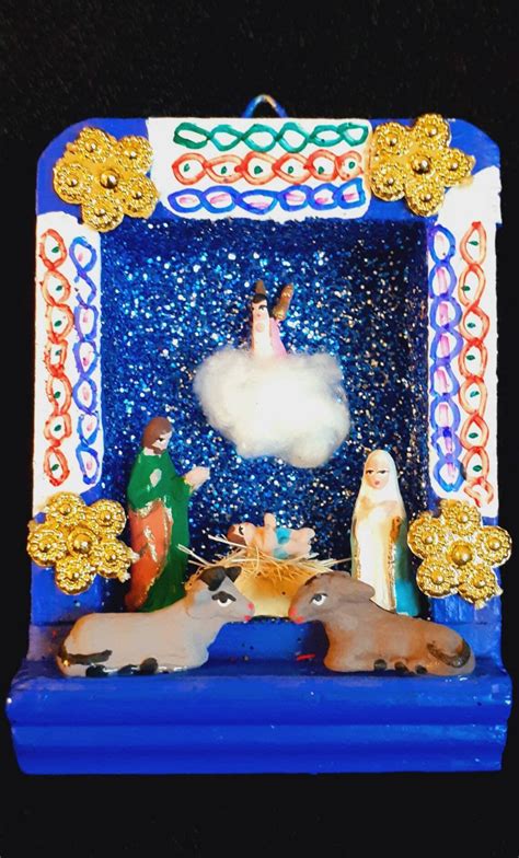 Small Mexican Diorama Nativity Scene Nicho - Etsy