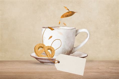 Aesthetic coffee cup background, food | Premium Photo Illustration ...