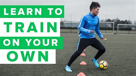 How to train on your own | 3 individual football training drills - YouTube