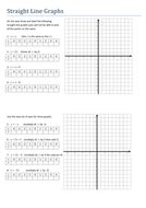 Maths Algebra Straight Line Graphs worksheet | Teaching Resources