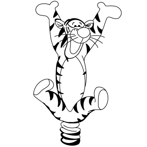 Bouncing Tigger winnie the Pooh Digital Files Svg/pdf/png/jpeg Winnie the Pooh Coloring Pages - Etsy