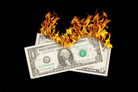 Burning money stock illustration. Illustration of background - 27869617