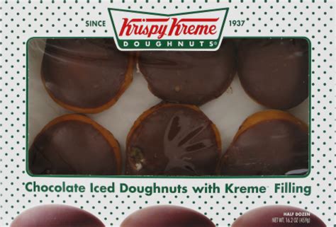 Krispy Kreme Chocolate Iced Kreme Filled Doughnuts 6 Count, 18.15 oz ...