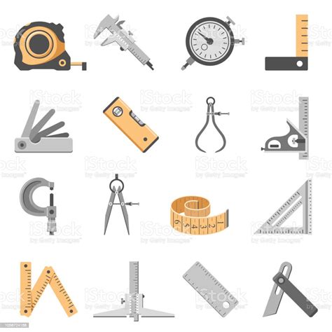 Measuring Tools Stock Illustration - Download Image Now - Caliper, Tape ...