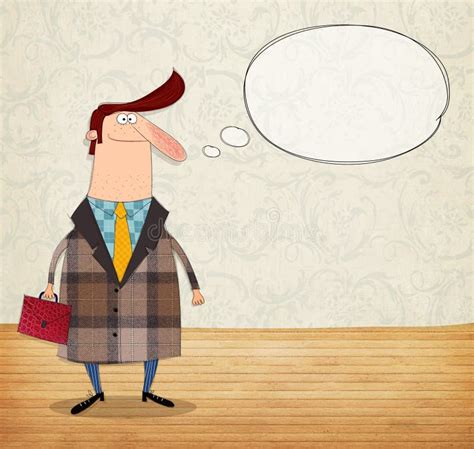 Cartoon Character with Speech Bubble Stock Illustration - Illustration ...