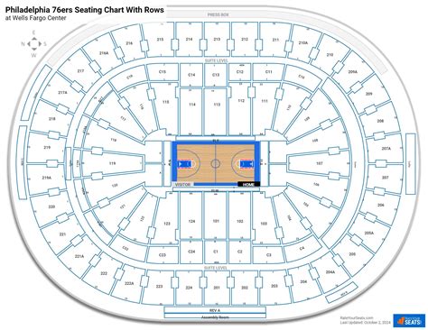 Wells Fargo Center Flyers Seating Chart With Seat Numbers | Elcho Table