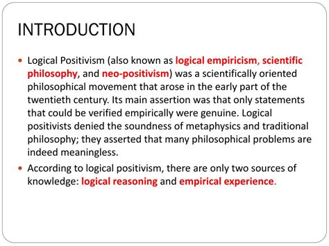 PPT - LOGICAL POSITIVISM PowerPoint Presentation, free download - ID:2027789