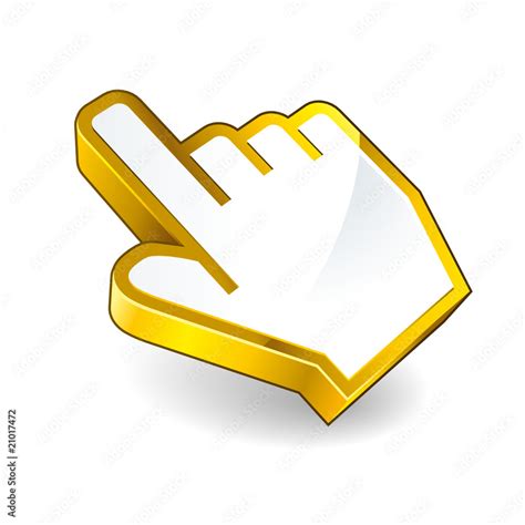 Gold hand cursor Stock Vector | Adobe Stock