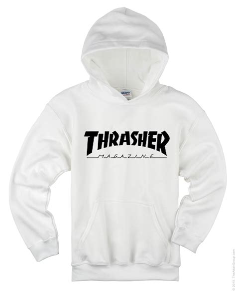 Thrasher Magazine white Hoodie - donefashion.com