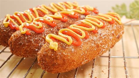 Cheese Corn Dog Recipe [Korean Street Food] Korean Hot Dog, *No Yeast ...