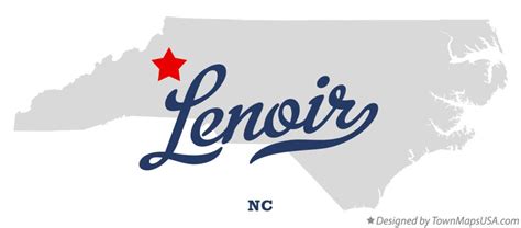 Map of Lenoir, NC, North Carolina