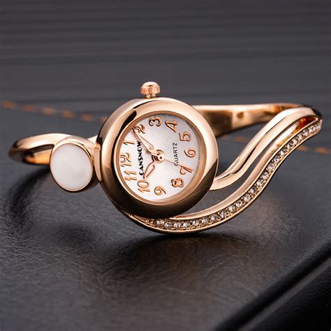 Watch For Women 2018 Luxury Brand Ladies 18K Gold Gemstone Unique Design Women Quartz Watches ...