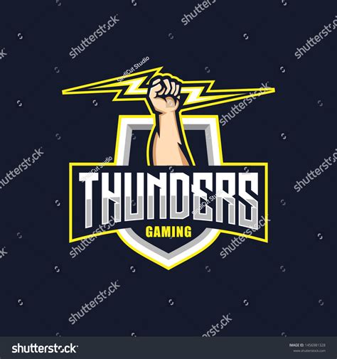 Thunder E Sport Logo Thunder Hand Stock Vector (Royalty Free ...