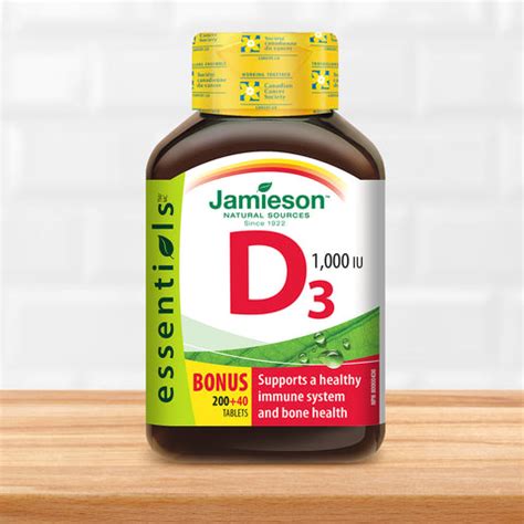 Vitamin D3 1,000 IU – Jamieson Vitamins